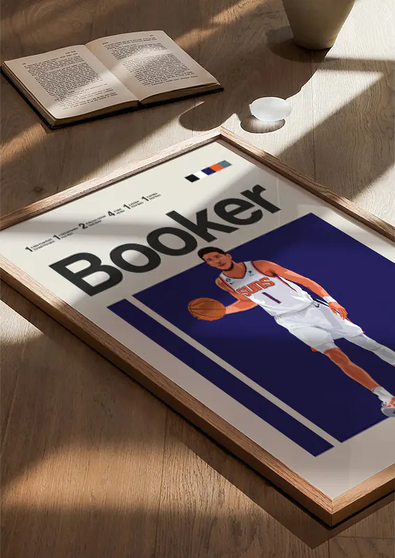 Basketball poster for fans of Devin Booker and the Phoenix Suns
