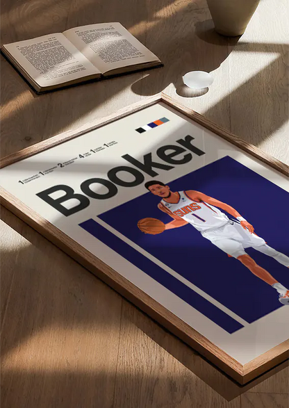 Basketball poster for fans of Devin Booker and the Phoenix Suns