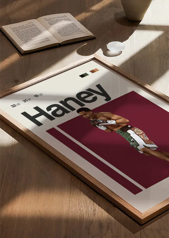 Illustrated Devin Haney print for sports fans and collectors