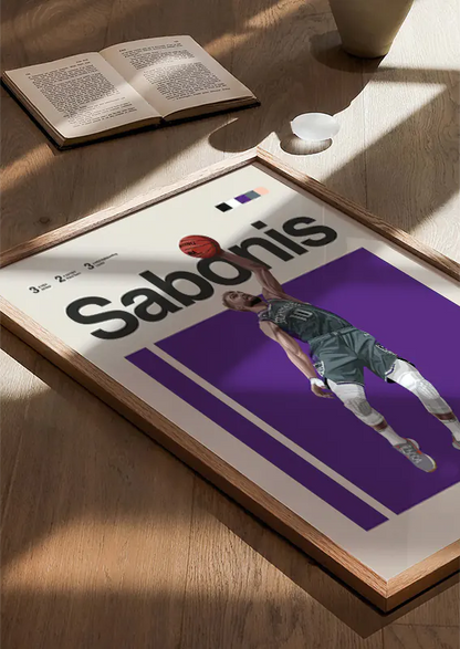 Sacramento Kings wall art with Domantas Sabonis dunk
