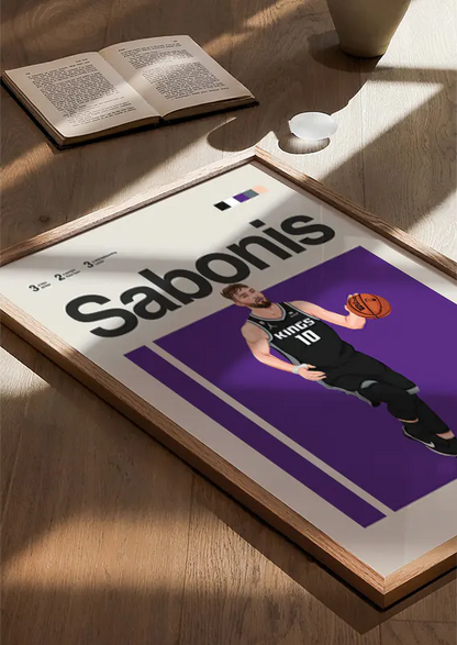 Sacramento Kings wall art featuring Domantas Sabonis