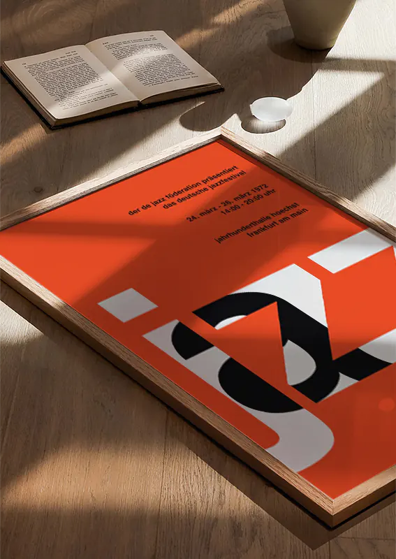 modernist jazz poster for office or living room decor