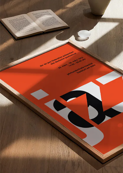 modernist jazz poster for office or living room decor