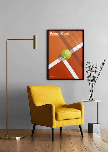 modern french open wall art inspired by roland garros