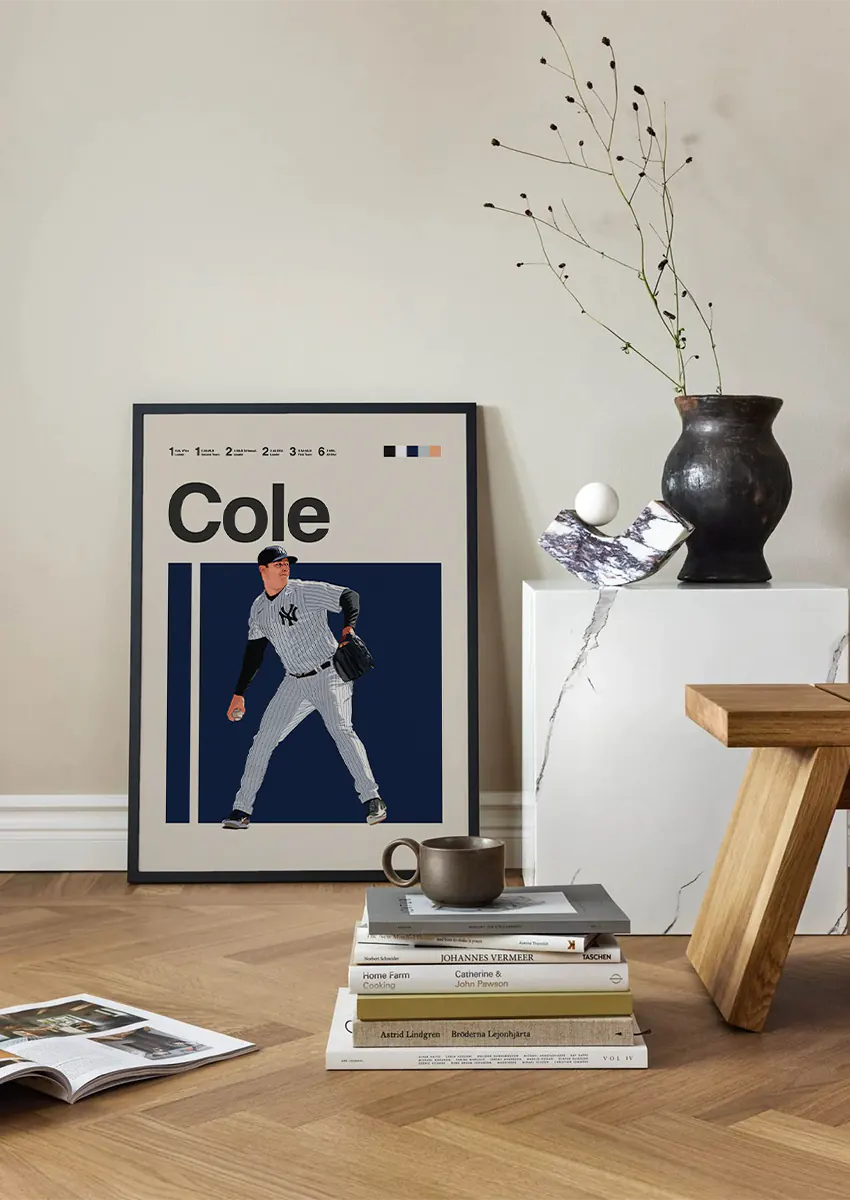 mlb pitcher gerrit cole modern sports print