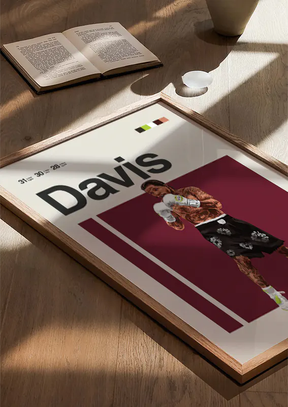 Gervonta Davis knockout boxing poster for game room or gym decor