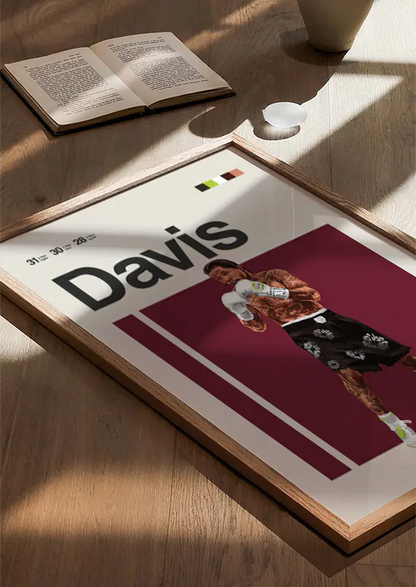 Gervonta Davis knockout boxing poster for game room or gym decor