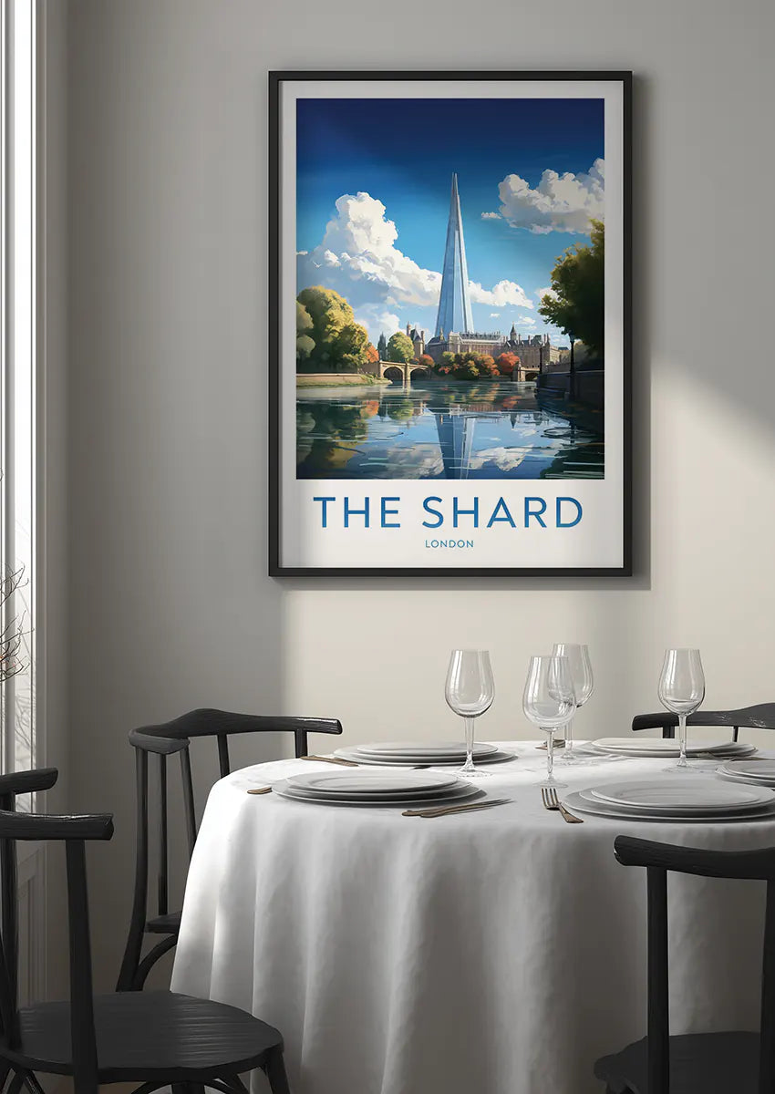 Modern London wall art featuring The Shard and Thames River