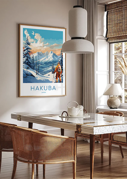 Snowy Japan Alps print for winter sports lovers