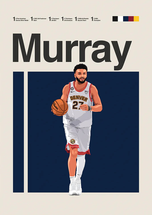 Jamal Murray poster featuring Denver Nuggets NBA champion