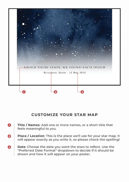 how to get a personalized star map