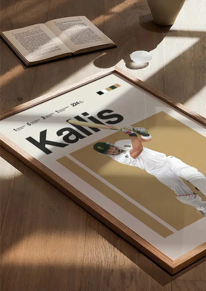 minimalist cricket poster jacques kallis in whites