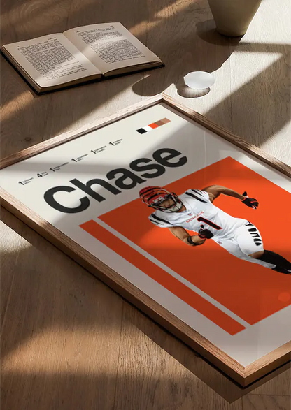 Cincinnati Bengals receiver poster in orange design