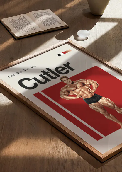 Classic bodybuilding print featuring Jay Cutler flexing