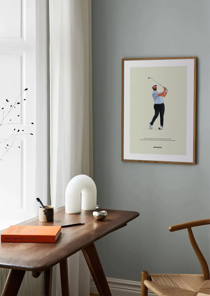 Inspirational golf swing print featuring Jon Rahm