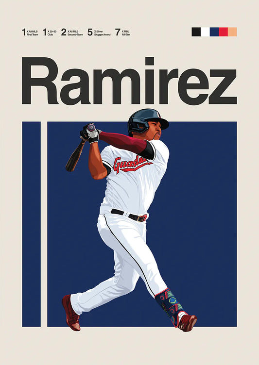 jose ramirez poster cleveland guardians wall art