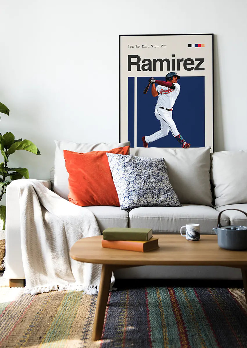mlb all star jose ramirez baseball print