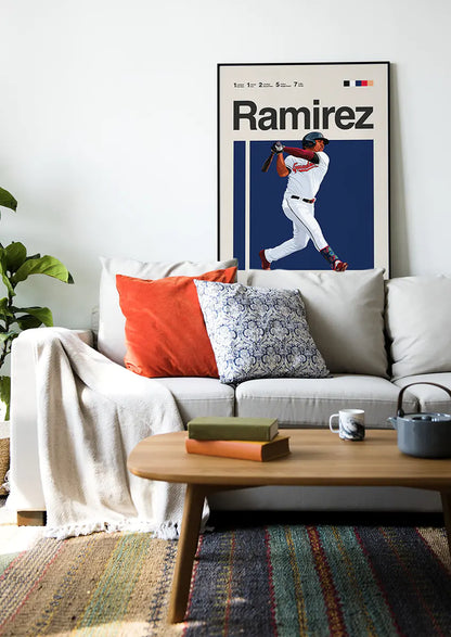 mlb all star jose ramirez baseball print