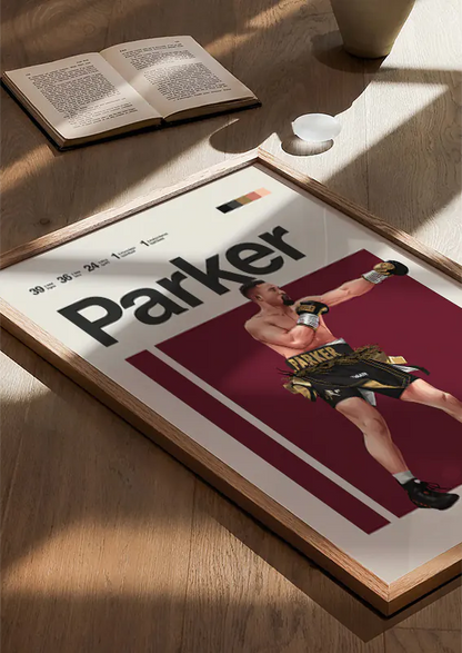 Joseph Parker sports poster for home gym or athlete decor