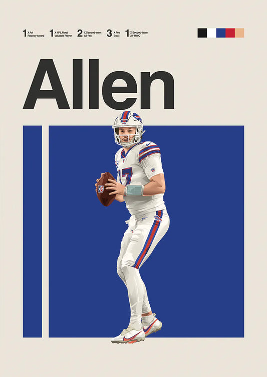 Josh Allen poster Buffalo Bills QB