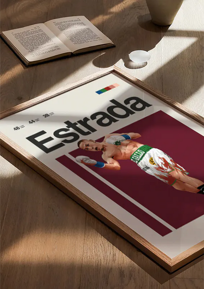 Juan Francisco Estrada Mexican boxing poster for gym or fan space decor