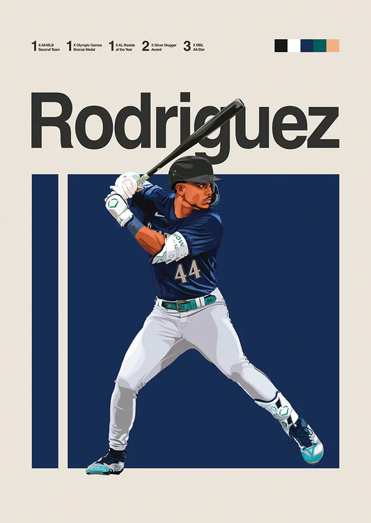 julio rodriguez poster seattle mariners baseball wall art