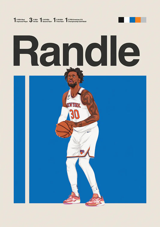 Julius Randle poster New York Knicks basketball print