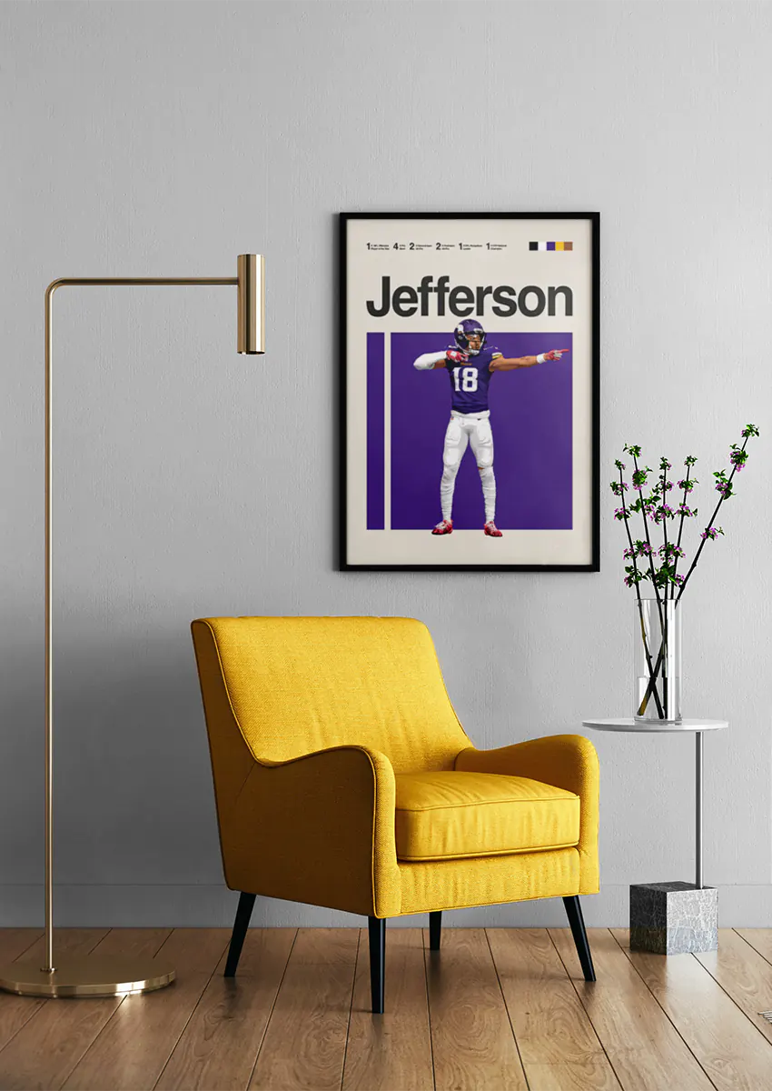 Minnesota Vikings wide receiver football art