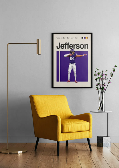 Minnesota Vikings wide receiver football art