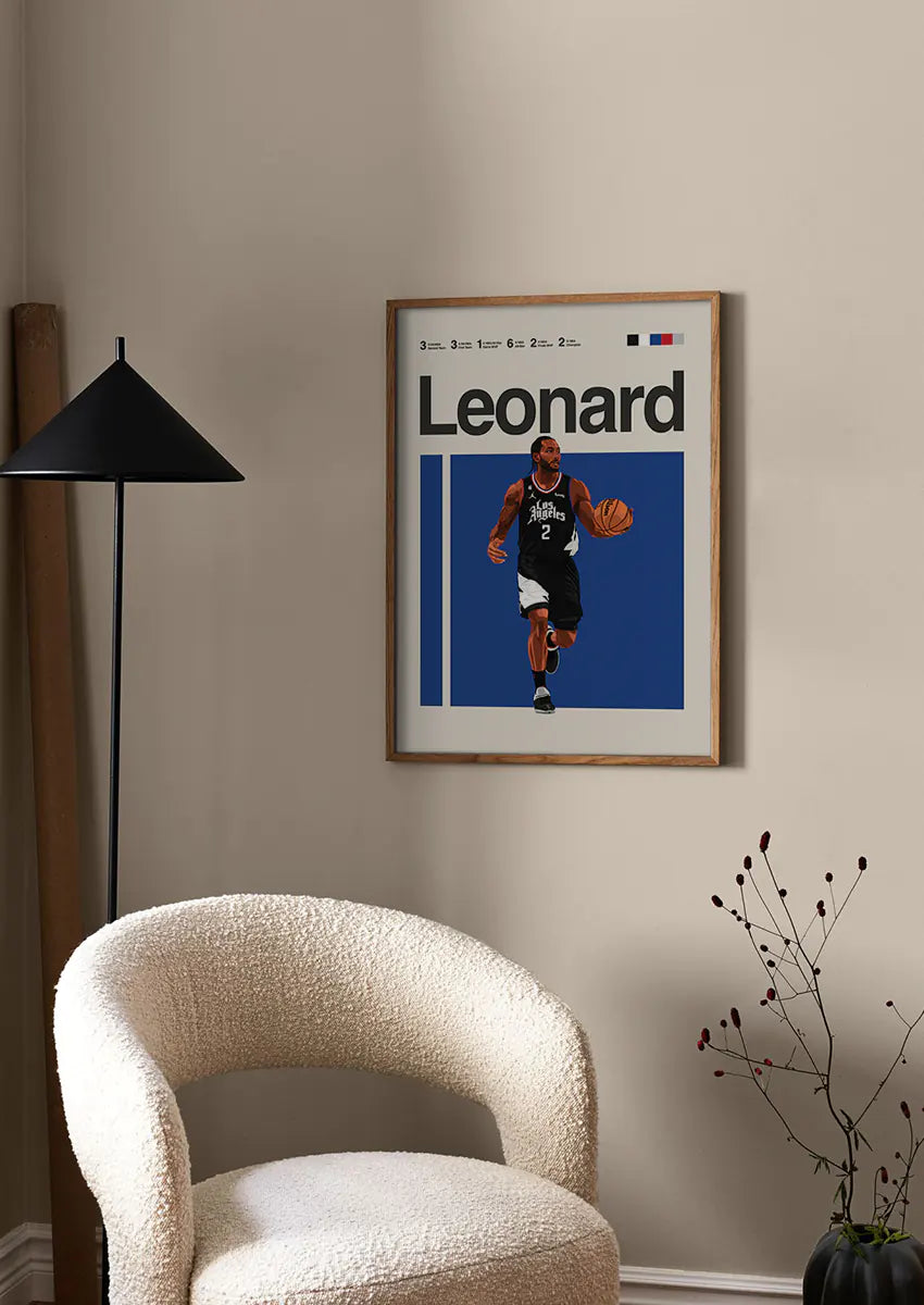 Los Angeles Clippers Kawhi Leonard art print in motion