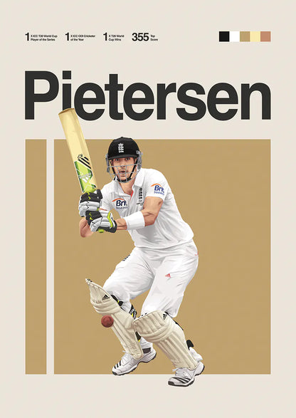 kevin pietersen poster england cricket legend