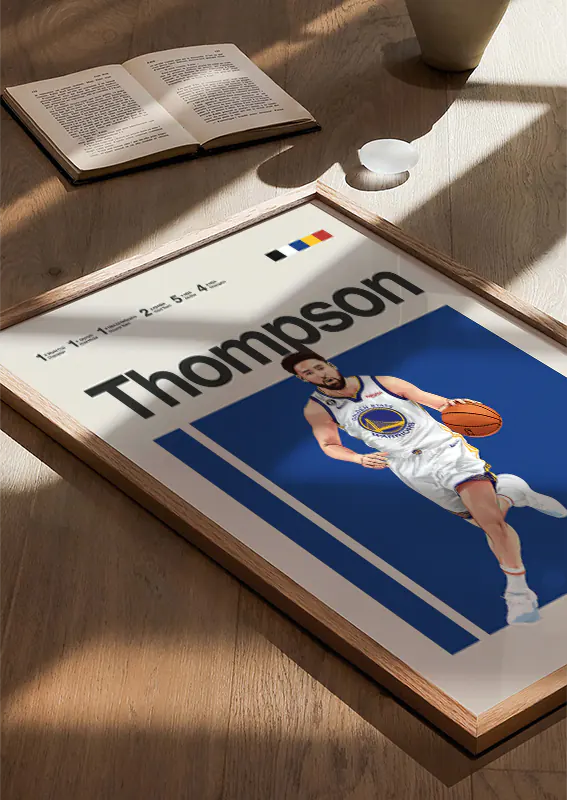 Modern sports print of Klay Thompson for Warriors fans