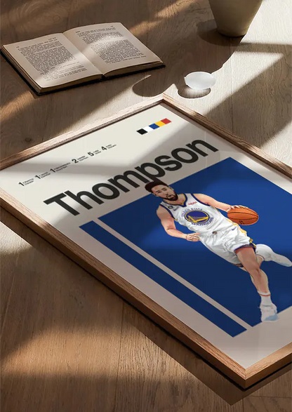 Modern sports print of Klay Thompson for Warriors fans