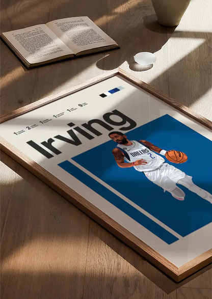 Kyrie Irving running wall art