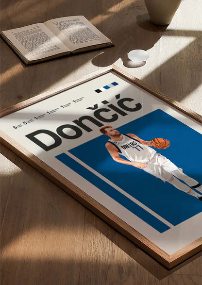 Basketball art print of Luka Dončić in action