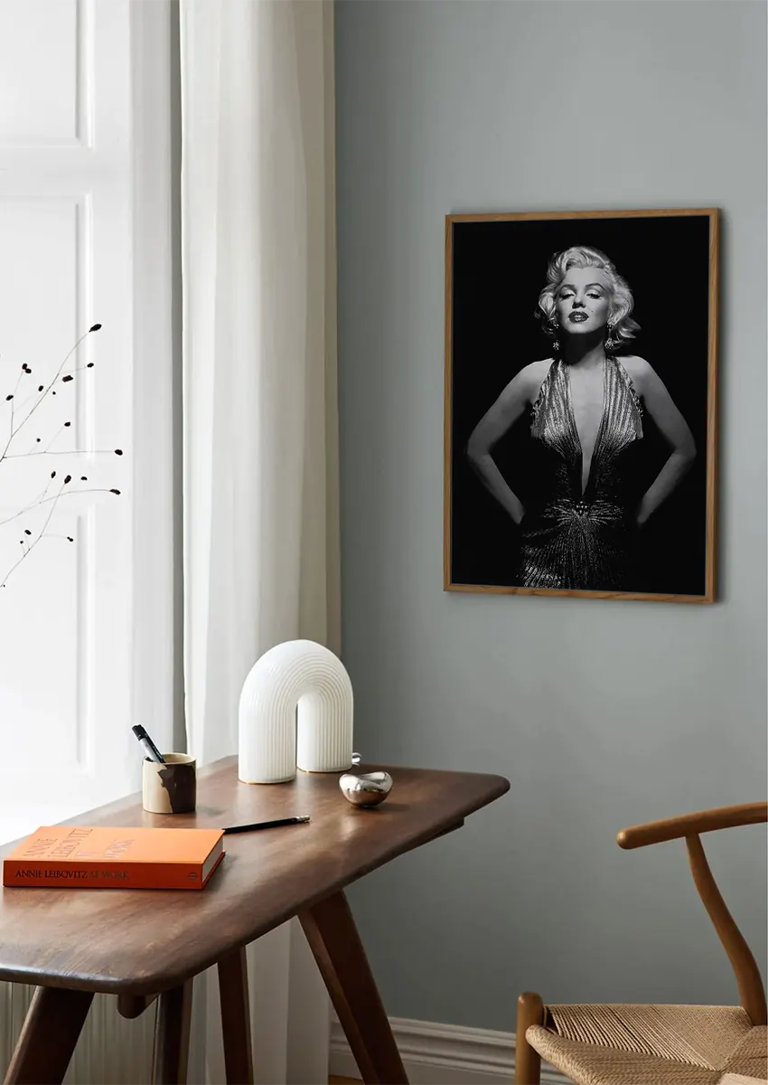 vintage hollywood glamour wall art with marilyn monroe