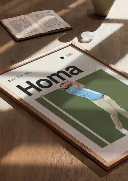 stylish PGA Tour golf wall decor with Max Homa illustration