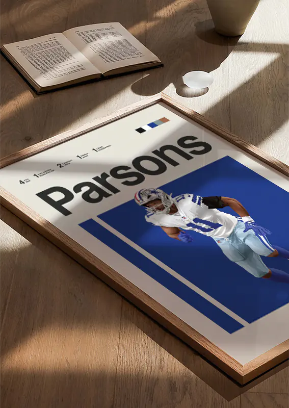 Micah Parsons football poster for sports fans