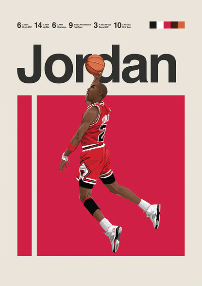 Michael Jordan dunking poster in Bulls uniform
