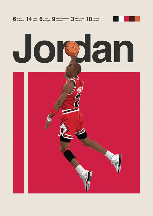Michael Jordan dunking poster in Bulls uniform