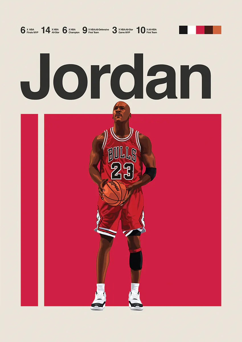 Michael Jordan poster in Bulls jersey