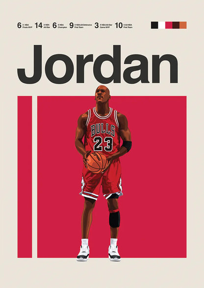 Michael Jordan poster in Bulls jersey
