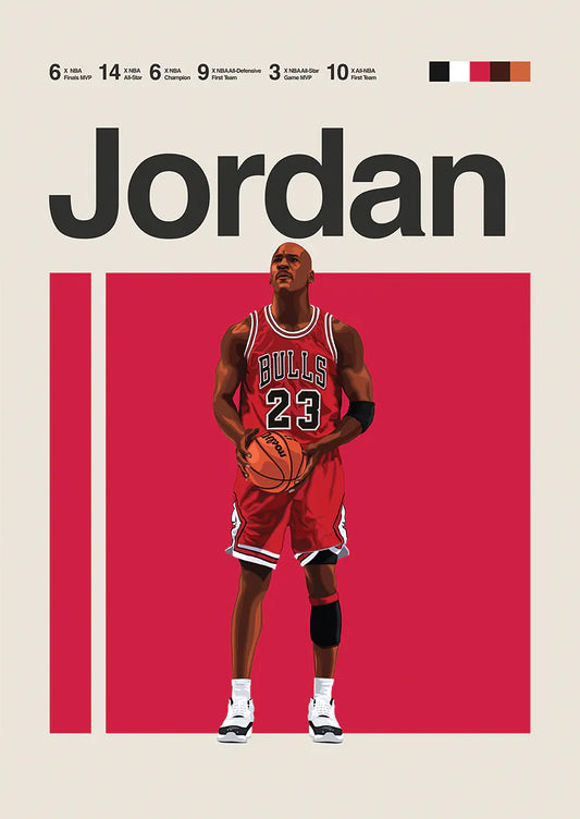 Michael Jordan poster in Bulls jersey