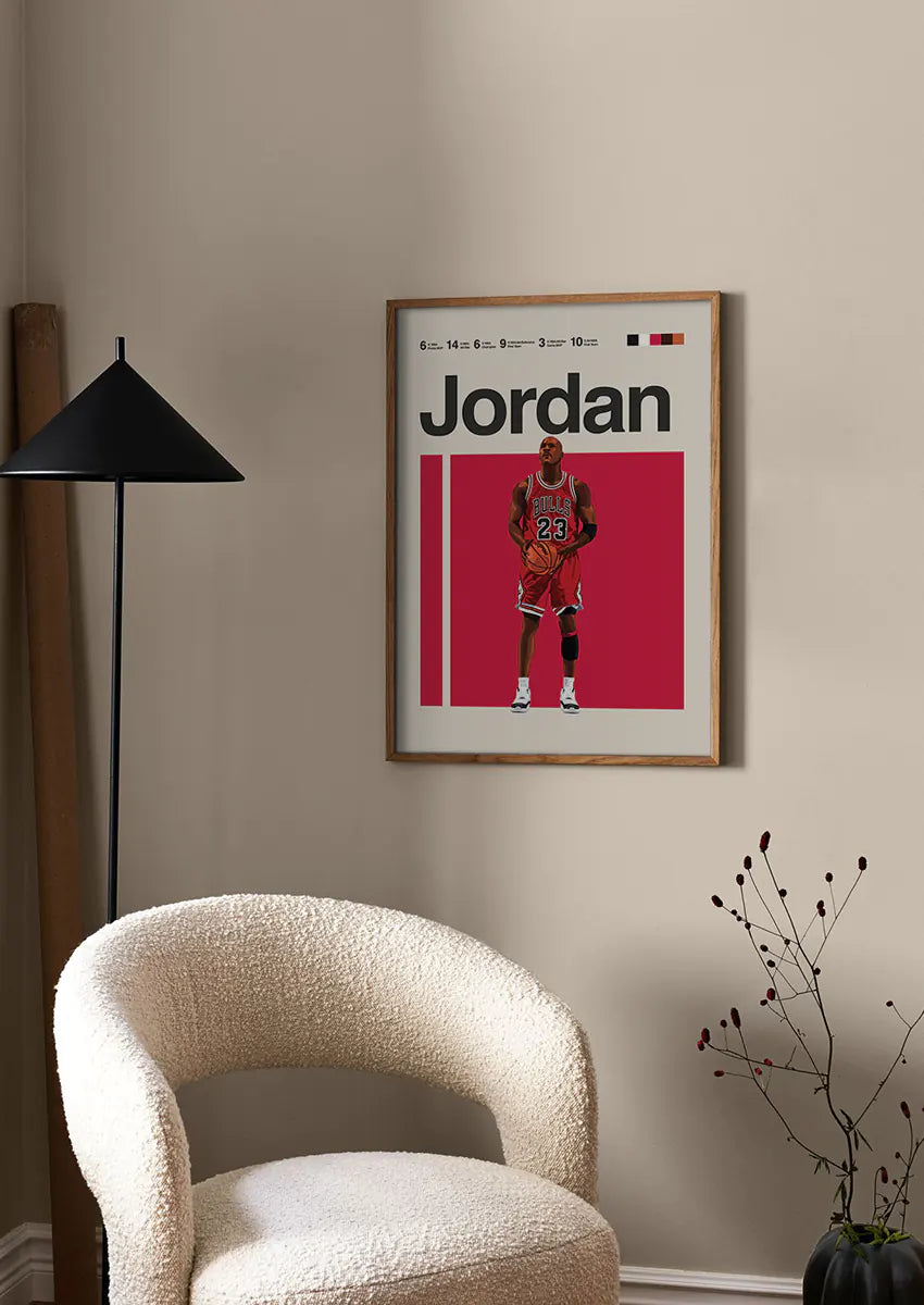 Chicago Bulls basketball legend wall art