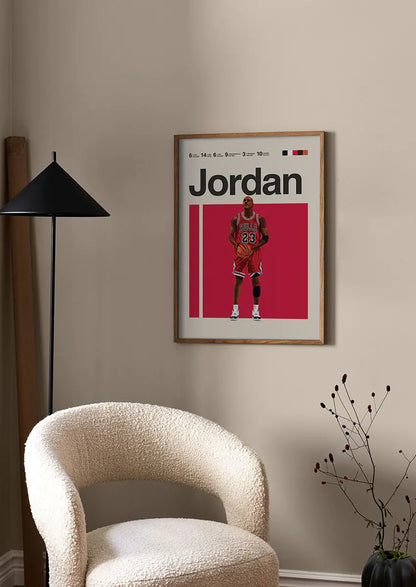 Chicago Bulls basketball legend wall art