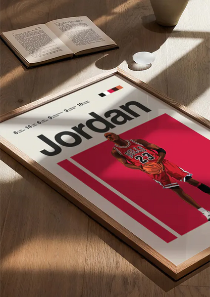 Michael Jordan focused illustration print