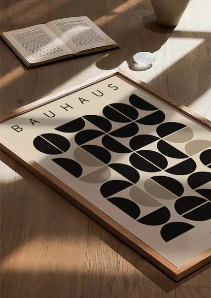 minimalist bauhaus style print for modern creative interiors