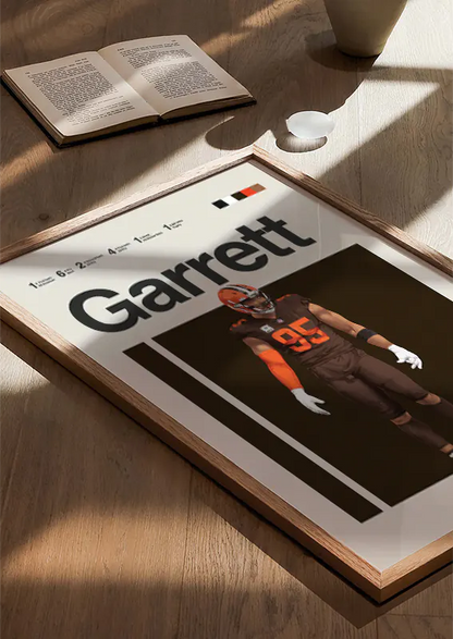 Modern Myles Garrett football print for game rooms