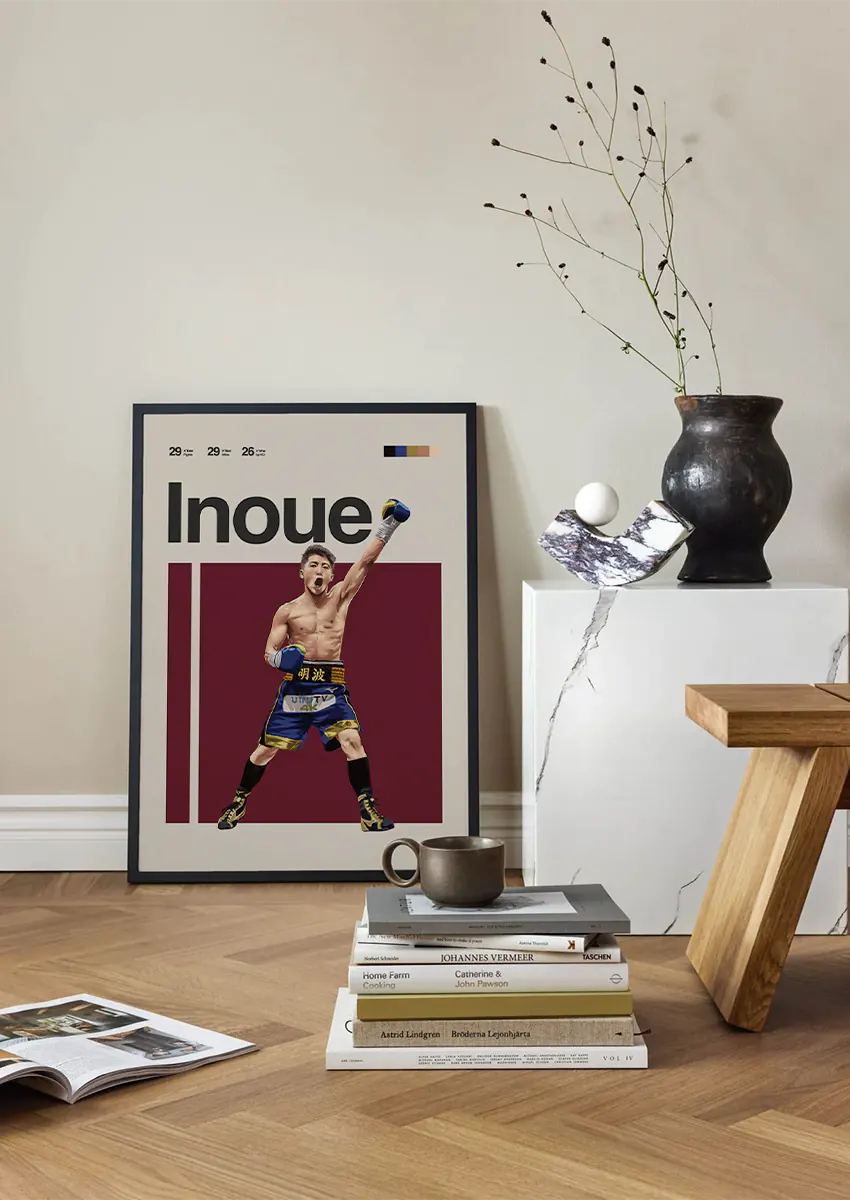 Japanese boxing champion Naoya Inoue wall art print