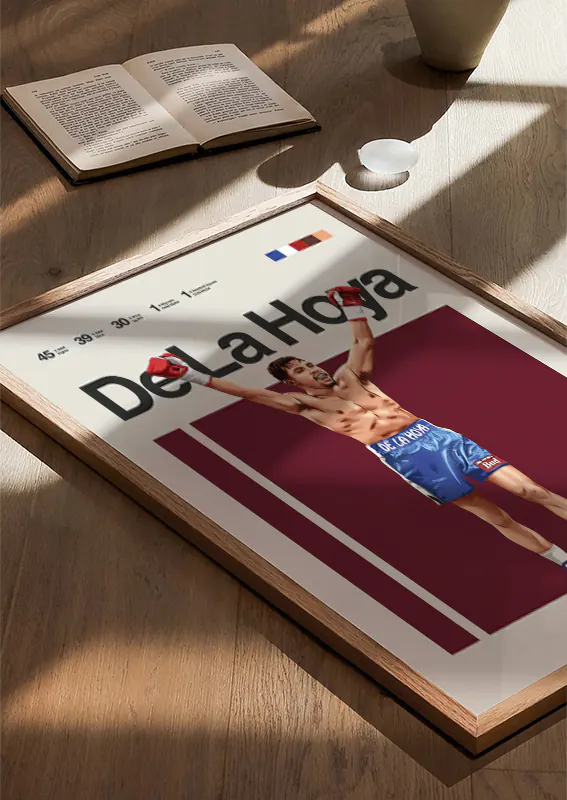 Athlete artwork of Oscar De La Hoya for sports fan home decor